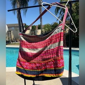 Huge boho bag vibrant colors